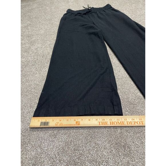 Chaps pull on wide leg pants womens sz small black linen trousers minimalistic - Picture 5 of 12